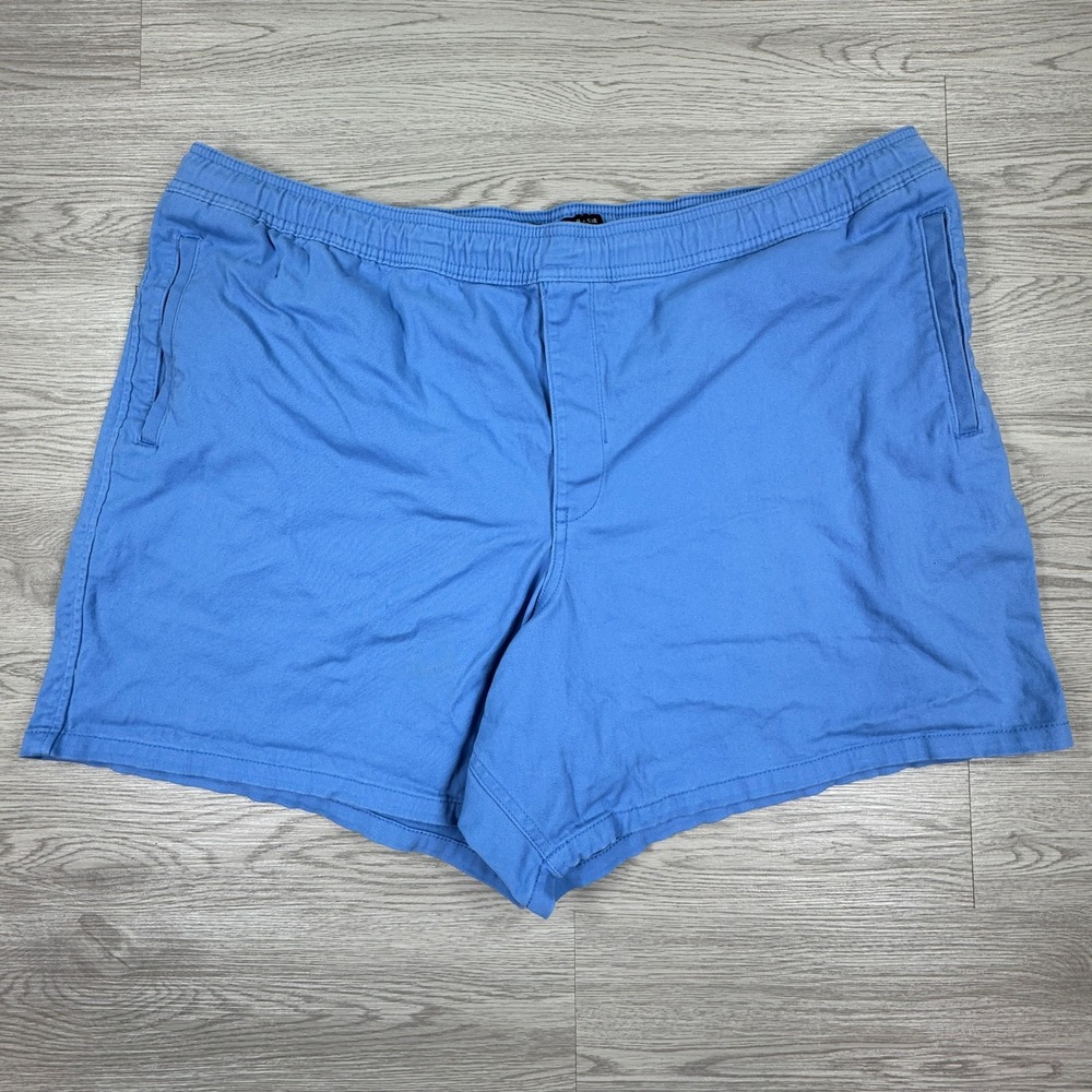 American Rag Men's Shorts Casual Elastic Waist Blue XXL 6 Inch Inseam Cotton